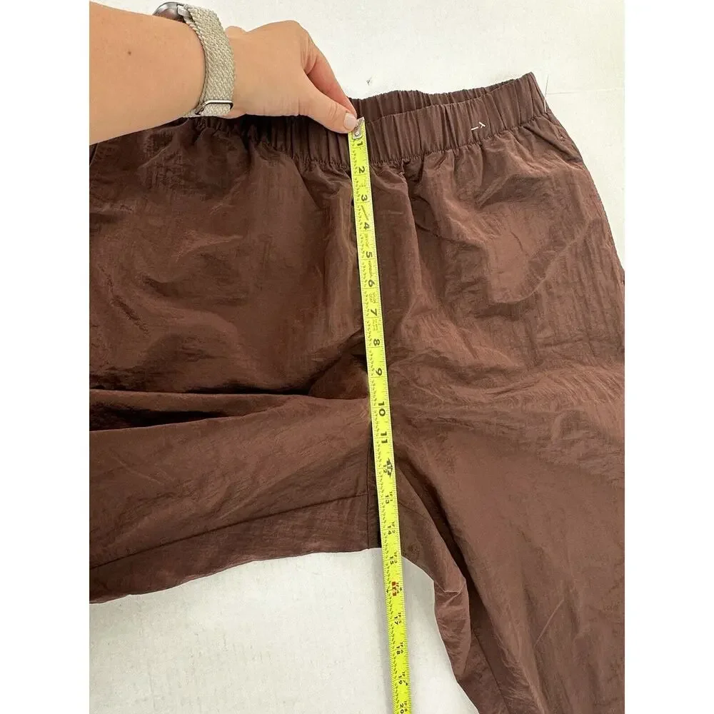 Gap Windbreaker Jogger Pants Sz L 80’s Inspired Y2K Sporty Athletic Retro Brown - Picture 6 of 7
